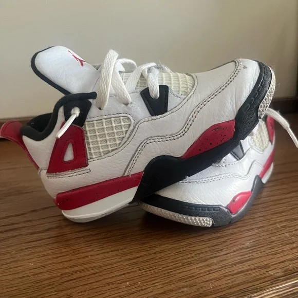 Jordan Kids - Jordan Retro 4 Red Cement Sz 10 - Picture 2 of 9